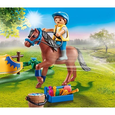 Playmobil - Cavalier avec poney brun